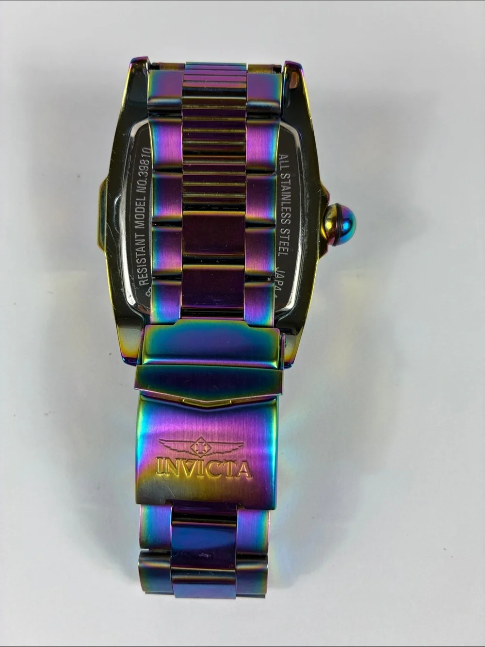 Invicta Men's Iridescent Stainless Steel Watch - Black Dial